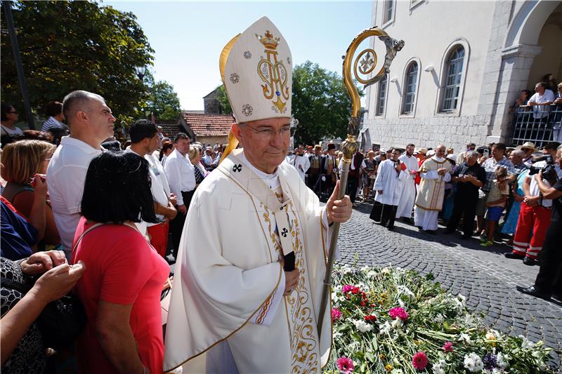Nadbiskup splitsko-makarski mons. Marin Barišić u propovijedi na misi u Sinju na proslavi svetkovine Uznesenja Blažene Djevice Marije 