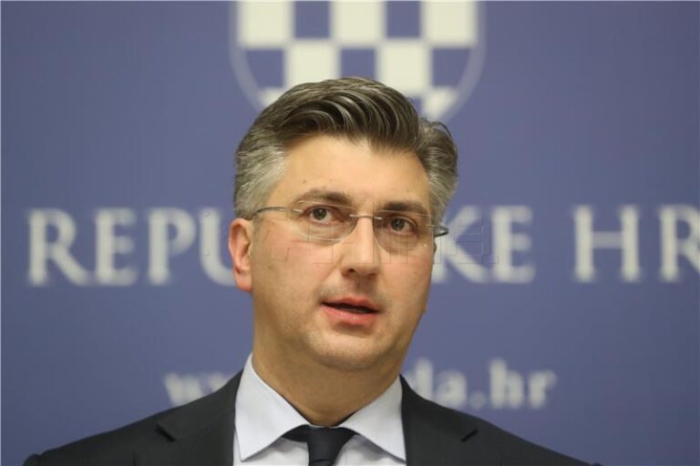 Plenković: Praljkov čin govori o dubokoj moralnoj nepravdi prema Hrvatima u BiH