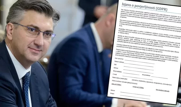 “UVELI ZAKON ŠUTNJE”-UZBUNA U HDZ-u ZBOG FORMULARA IZ SREDIŠNJICE Stranka traži od članova da potpišu da će šutjeti i u policiji i na sudu dok im HDZ ne dopusti govoriti!