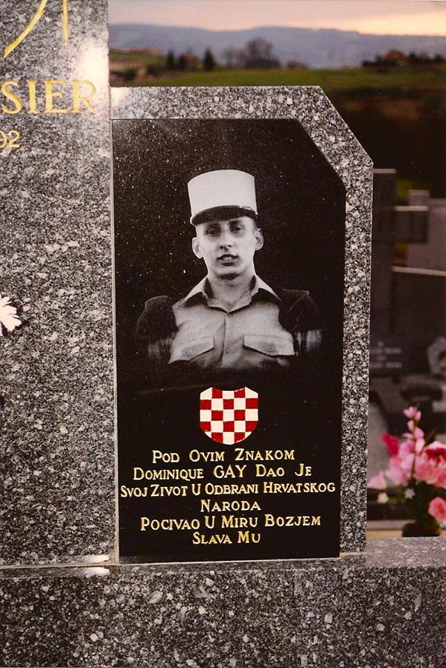 In memoriam: 1992. godine poginuo je 19-godišnji Francuz Dominique Gay- jedan od stranih dragovoljaca Domovinskog rata.