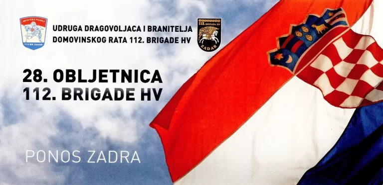 U PETAK 28. LIPNJA  2019. GODINE- POČINJE OBILJEŽAVANJE 28. OBLJETNICE 112. LEGENDARNE ZADARSKE BRIGADE!