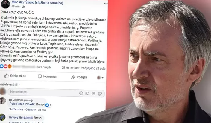 Škoro: Pupovac je kao Vučić, nadolijeva ulje na vatru. Od toga je žalosnija samo šutnja HDZ-a…VIDEO