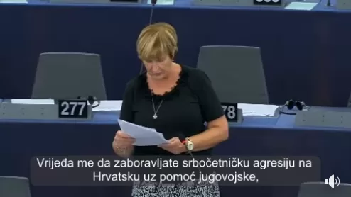 (VIDEO) RUŽA TOMAŠIĆ: Sramotno je to što EU i eurokrati ignoriraju velikosrpsku agresiju na Hrvatsku koja se dogodila dijelom i zbog njihove inertnosti!