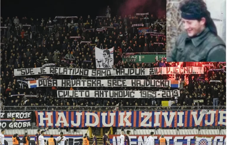 (FOTO) ‘ADIO, PRIJATELJU’ -TORCIDA RAZVILA VELIKI TRANSPARENT U ČAST HEROJU OBRANE DUBROVNIKA CVIJETU ANTUNOVIĆU