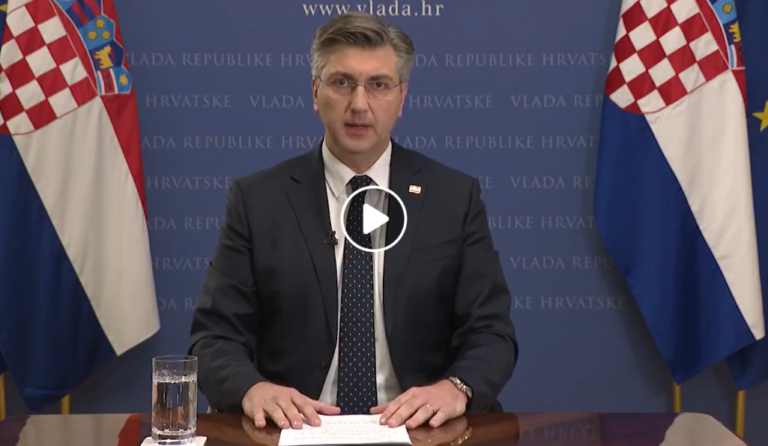 (VIDEO) Drage Hrvatice i Hrvati-Premijer Plenković obratio se javnosti: ‘Ovo je najveća kriza od Domovinskog rata, moramo spasiti svaki život!’…