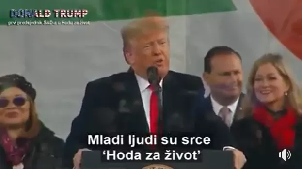 VIDEO Nevjerojatan govor američkog predsjednika Donalda Trumpa koji morate poslušati. HOD ZA ŽIVOT iz Amerike.Svako dijete je dragocjen i sveti dar od Boga.