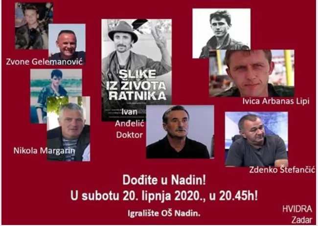 (VIDEO) POZIV-HVIDRA ZADAR: U subotu, 20. lipnja, u Nadin dolaze heroji Vukovara pokloniti se žrtvi Nadina i herojima Nadina.