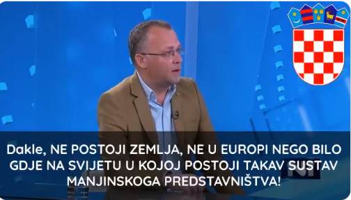 Hasanbegović: Cijeli “sustav manjinskog predstavništva “u Hrvatskom Saboru je prvorazredna ustavno-pravna anomalija. U ovom obliku ne postoji nigdje na svijetu