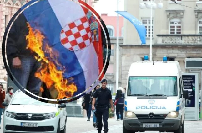 ZAPALJENA HRVATSKA ZASTAVA! Pogledajte što je učinio mladić iz Petrinje! Reagirala i policija!