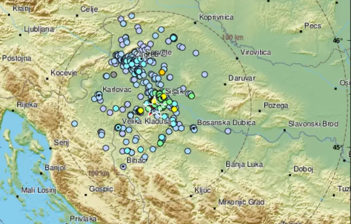 NE PRESTAJE TRESTI: EMSC / Potresi kod Siska jačine do 3,9 prema Richteru