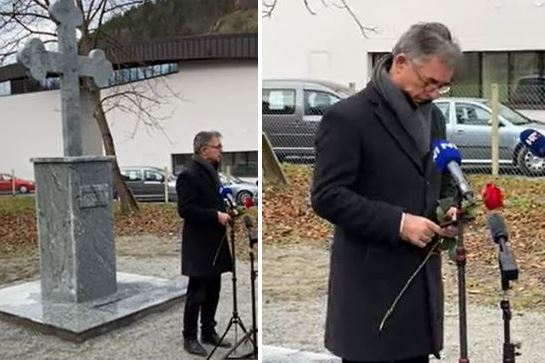 VIDEO Pupovac položio vijence u Voćinu gdje su četnici masakrirali civile, bez da je spomenuo tko ih je masakrirao