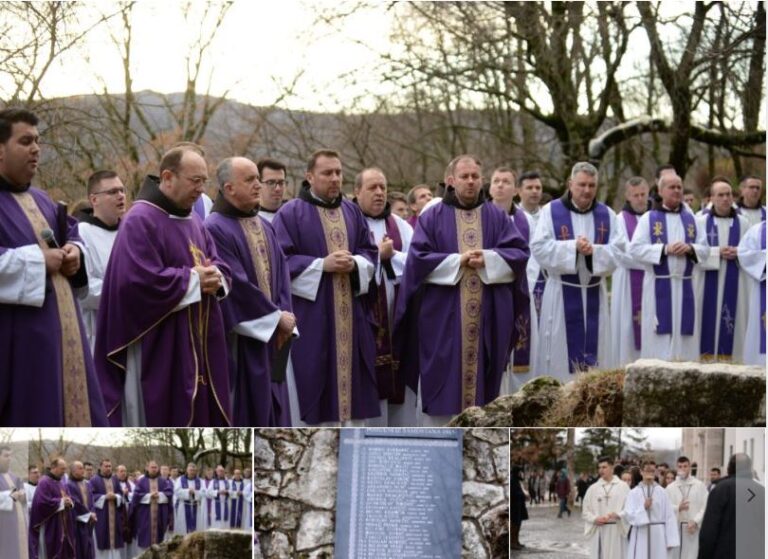 FOTO-VIDEO Širokobriježani se uz molitvu prisjetili žrtve pobijenih franjevaca.Partizani su ih smakli hicem u zatiljak i strmoglavili niz stube skloništa. Jednoga po jednog. Okrutno, bezbožno i hladno. Onda ih polili benzinom i zapalili…